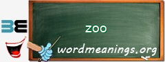 WordMeaning blackboard for zoo